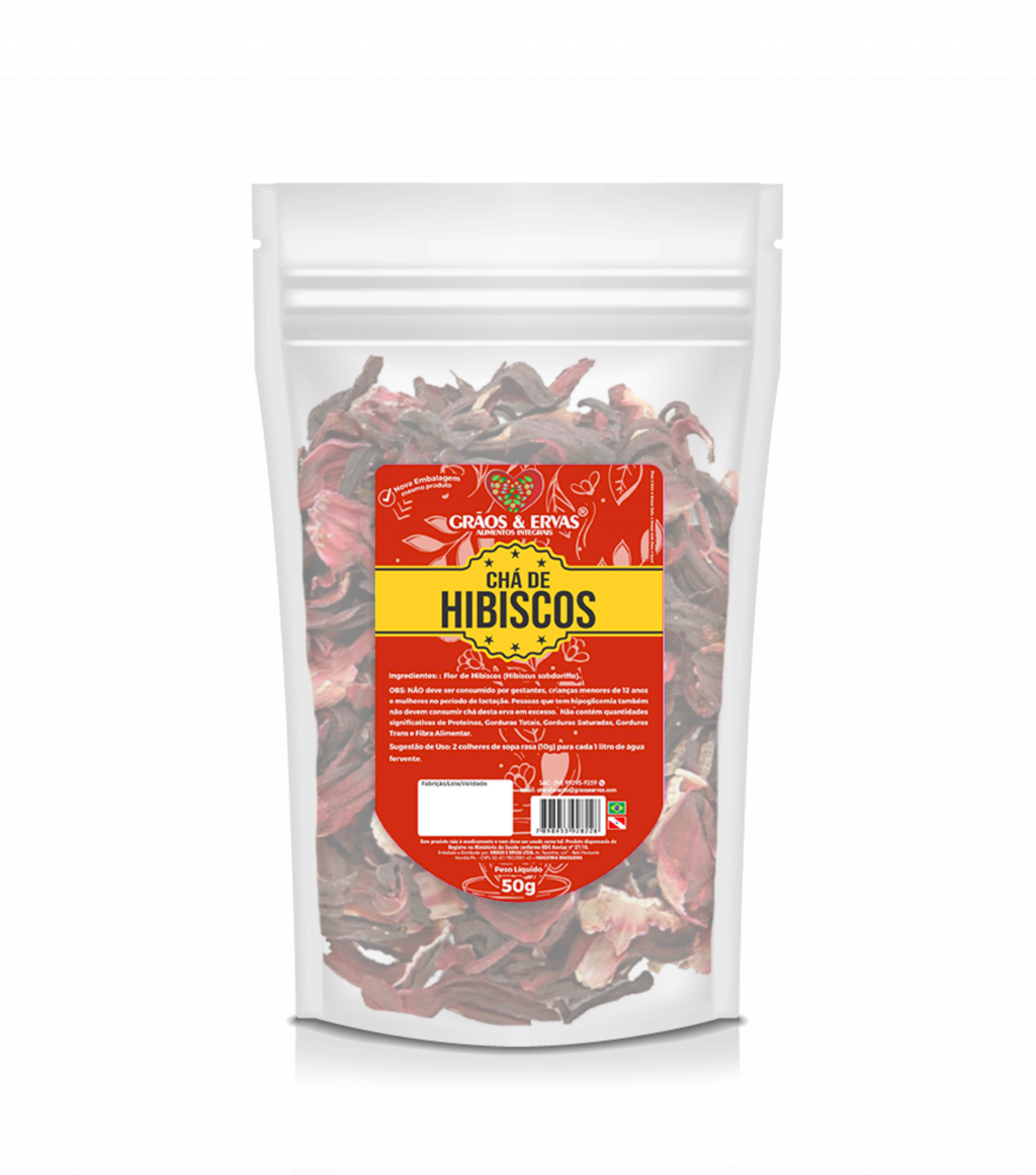 Chá de Hibiscos - Grãos&Ervas 