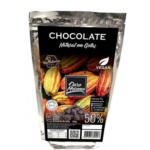 Chocolate 50% em Gotas - Ouro Moreno