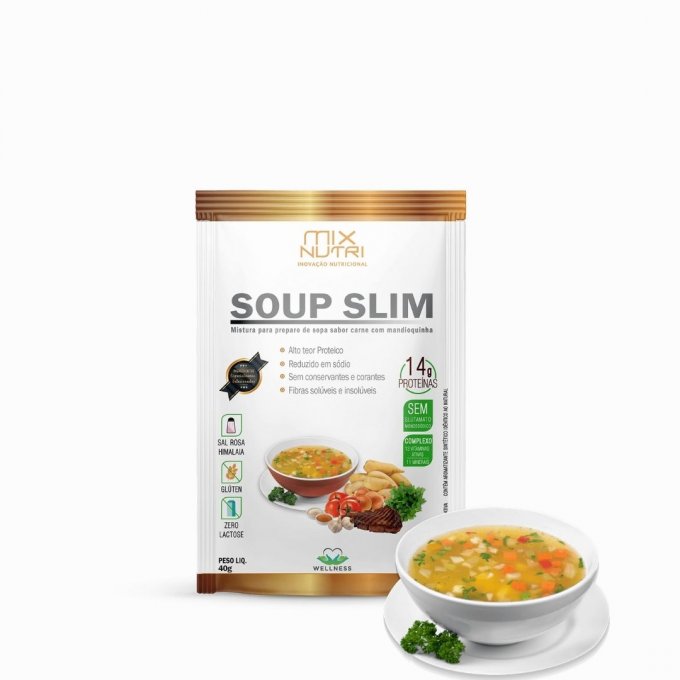 Soup Slim carne com mandioquinha