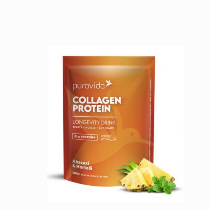 Collagen Protein Abacaxi com Hortelã - Puravida