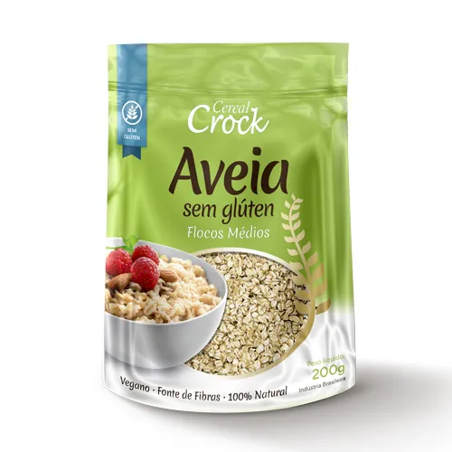 Aveia s/ Glúten Flocos Médios - Leve Croc