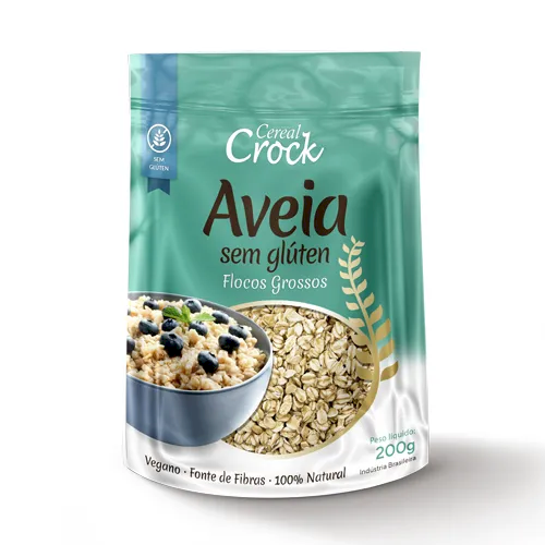Aveia s/ Glúten Flocos Grossos - Leve Croc