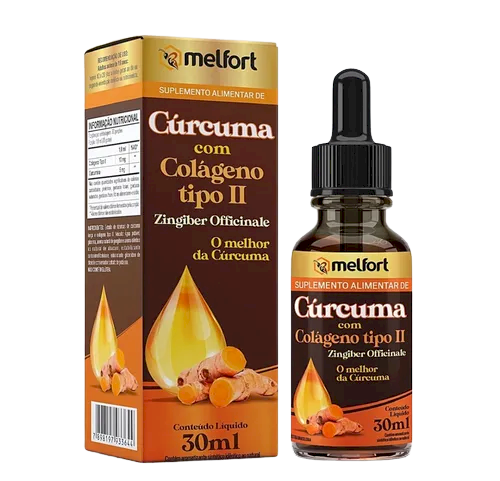 Cúrcuma c/ Colágeno Tipo II - Melfort