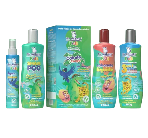 Kit Cabelo e Corpo - Bio Instinto Kids
