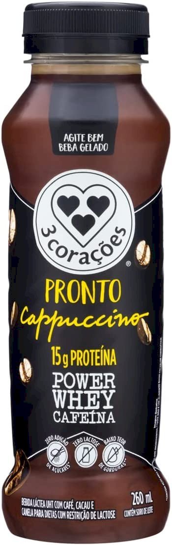 Bebida Whey Cappuccino - 3 Corações