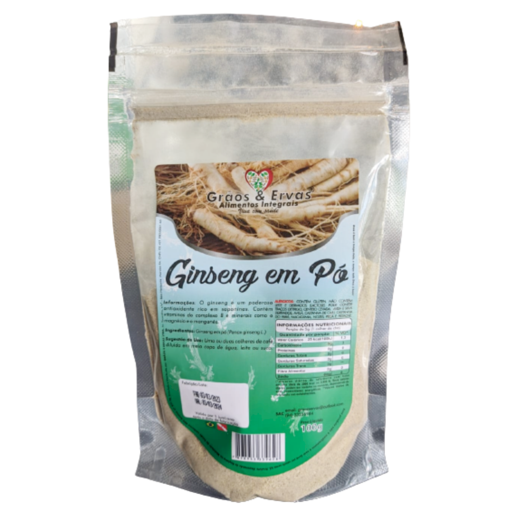 Ginseng em Pó - Grãos&Ervas