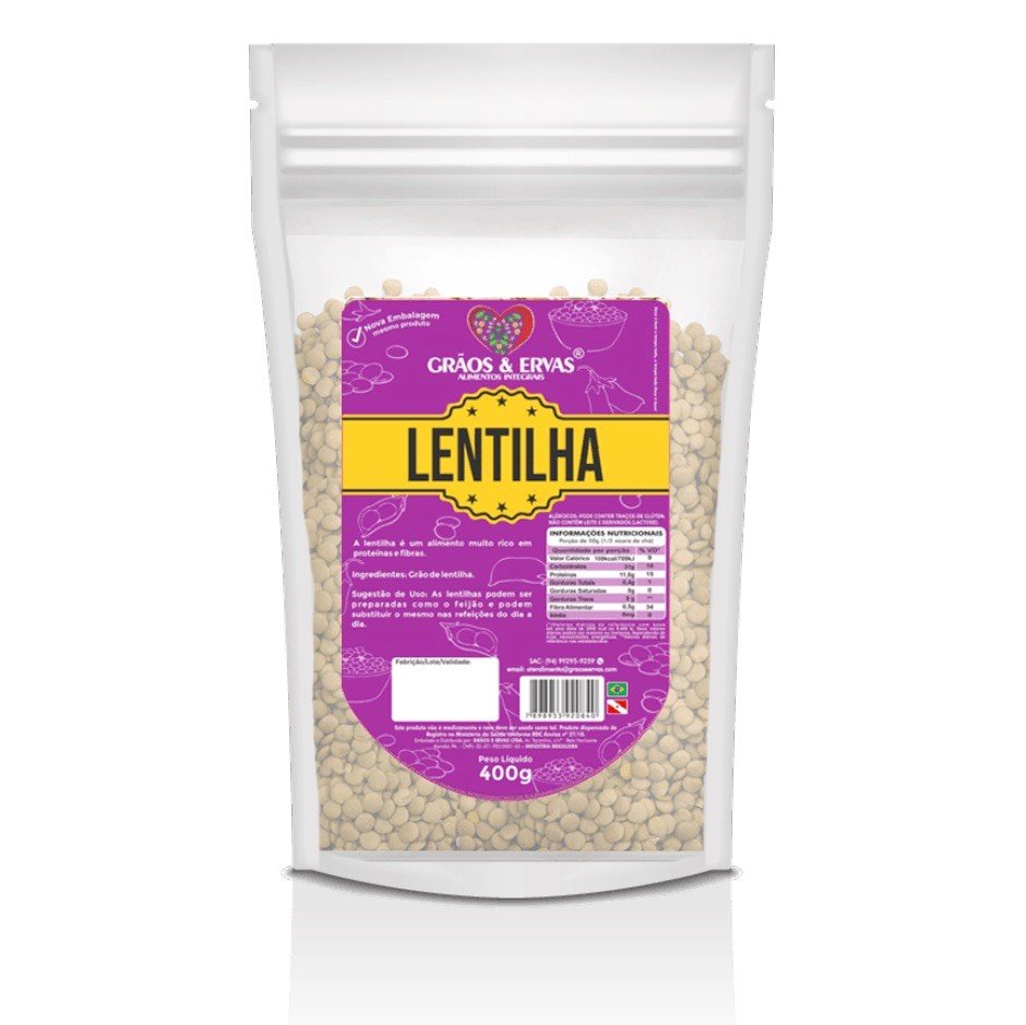 Lentilha em Grãos - Grãos&Ervas