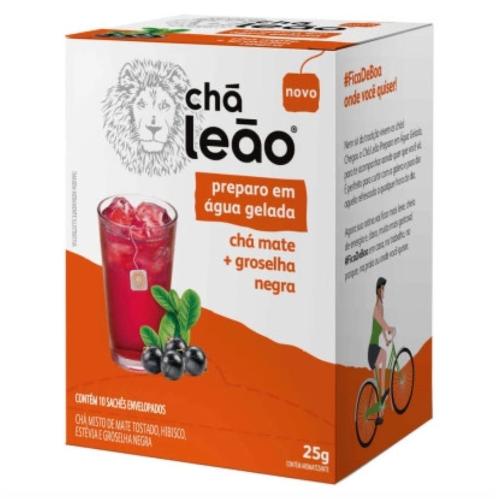 Chá Gelado Mate e Groselha Negra - Leão