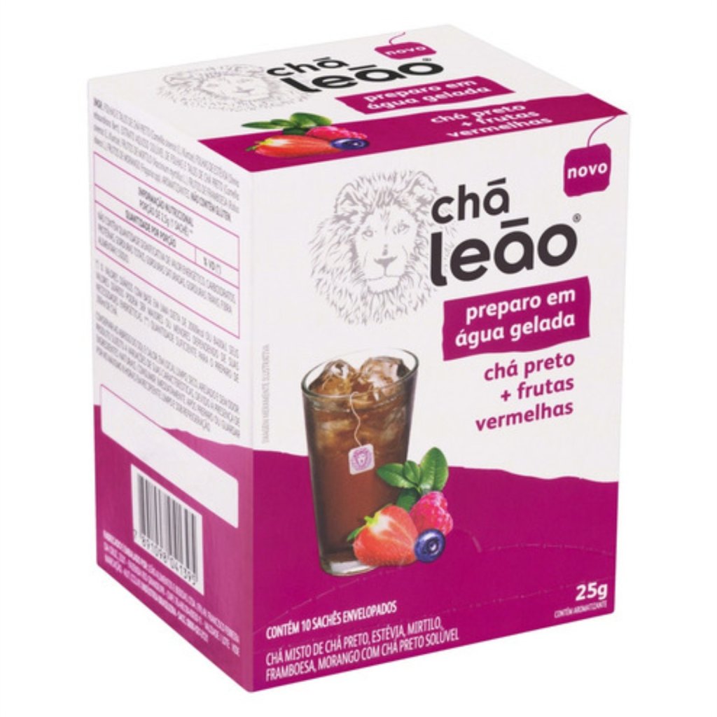 Chá Gelado Preto e Frutas Vermelhas - Leão