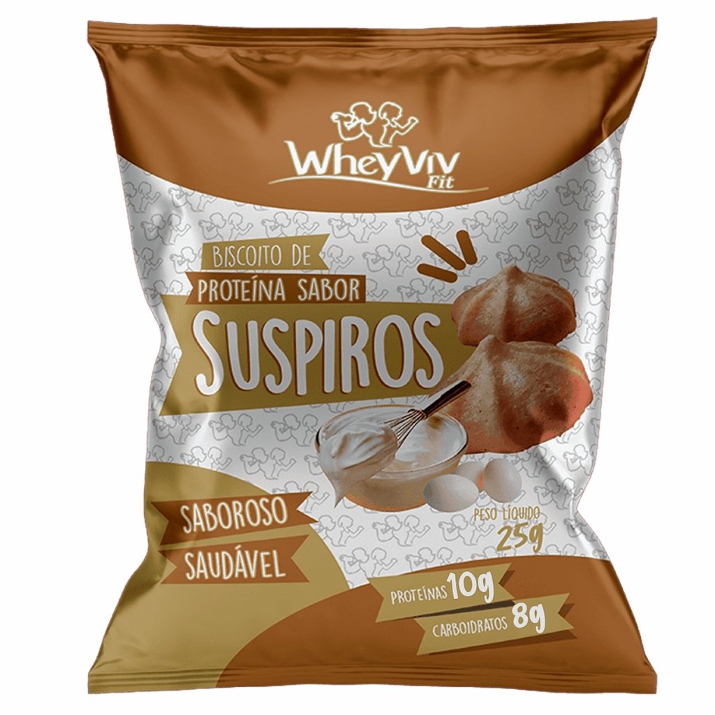 Biscoito de Proteina Suspiros - Whey Viv Fit