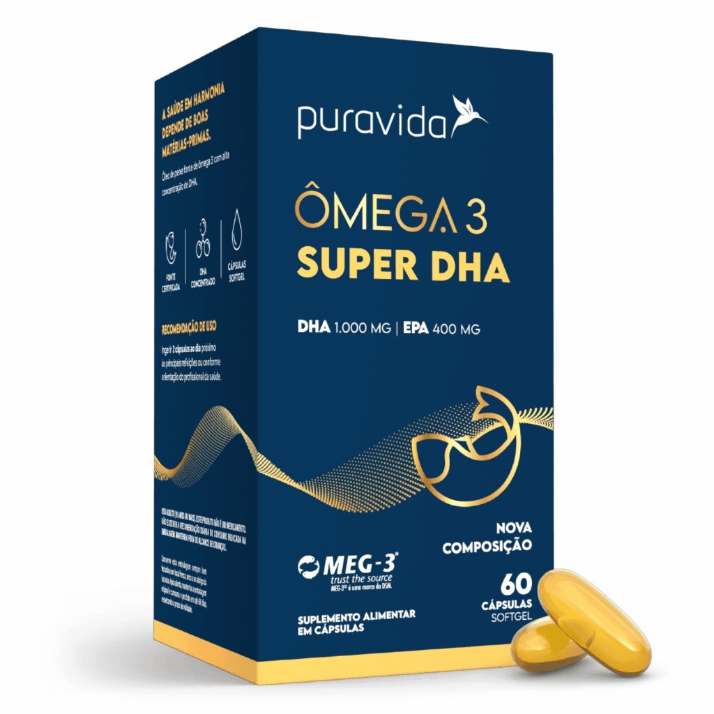 Ômega 3 Super DHA - Puravida 