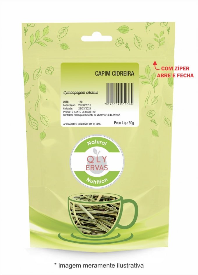 Chá de capim cidreira QlyErvas 