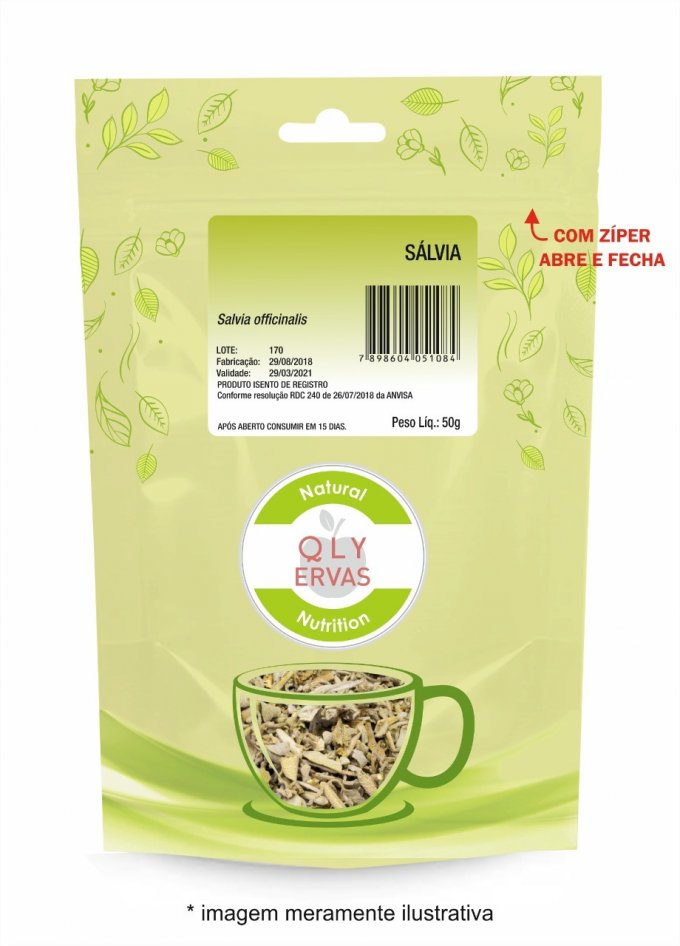 Chá de sálvia QlyErvas 