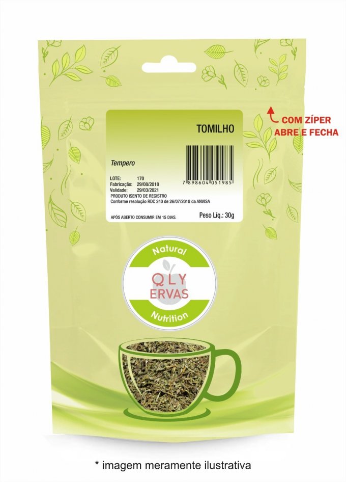 Chá de tomilho QlyErvas 
