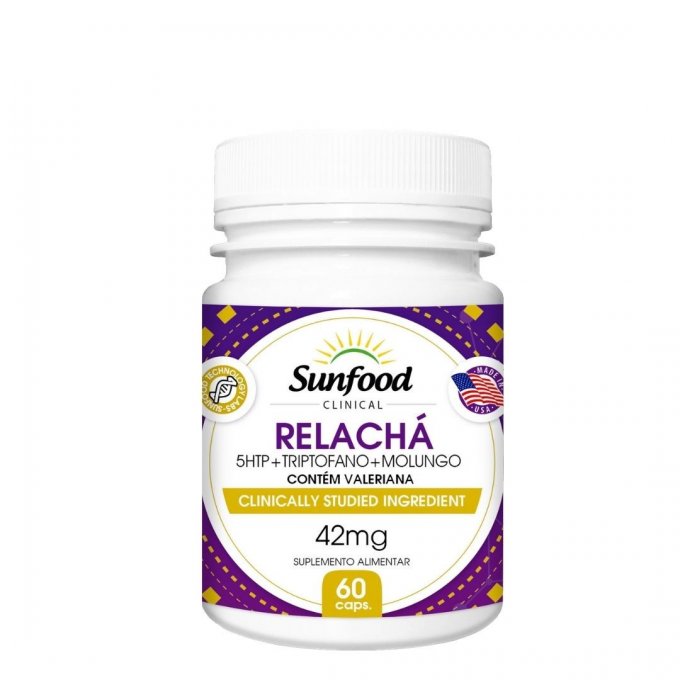Relachá (5HTP+TRIPTOFANO+MOLUNGO) E VALERIANA - Sunfood