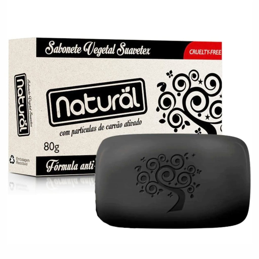 Sabonete Natural Carvão Ativado - Suavetex