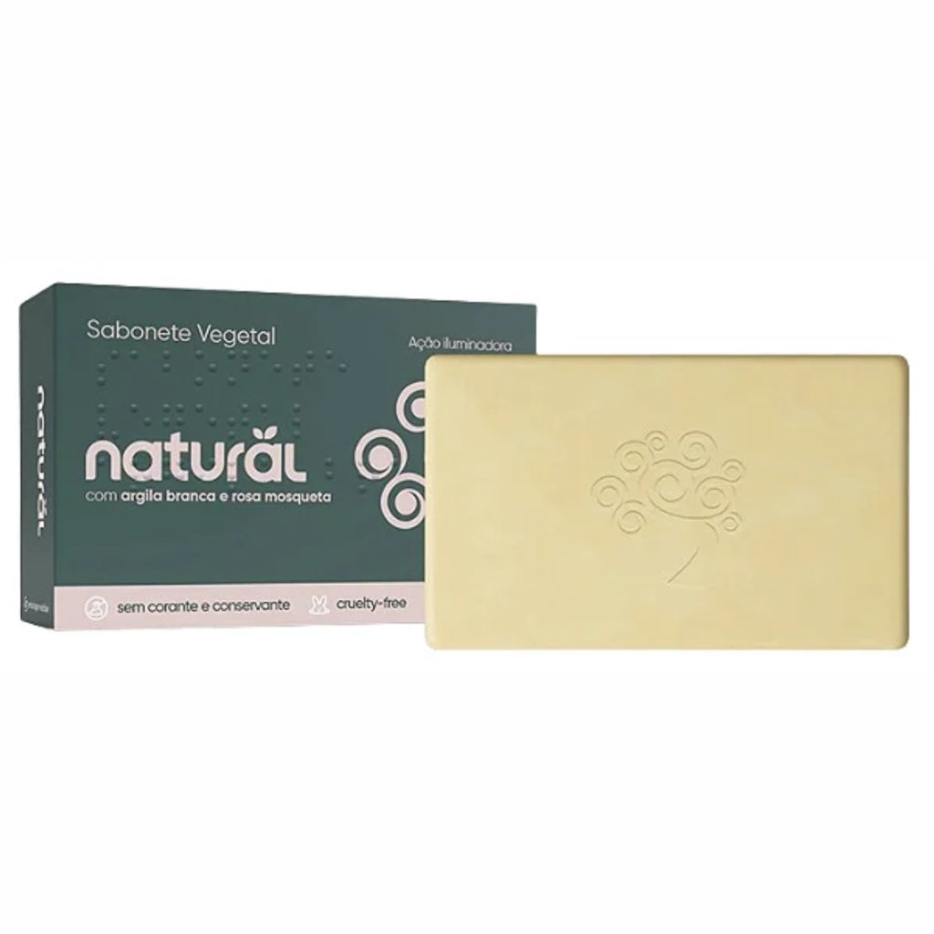 Sabonete Natural Argila Branca e Rosa Mosqueta - Suavetex