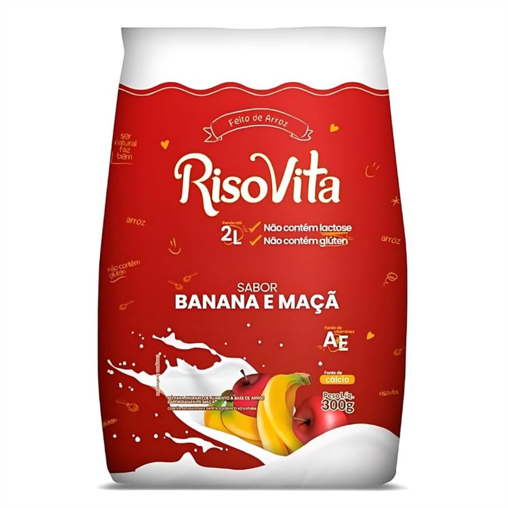 Bebida de Arroz em Pó Banana e Maçã - Risovita
