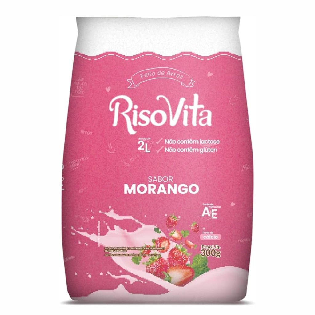 Bebida de Arroz em Pó Morango -  Risovita