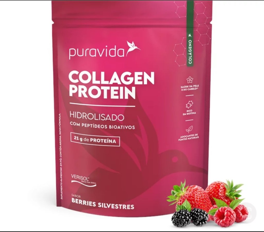 Collagen Protein Hidrolisado com Peptídeos Bioativos - PuraVida