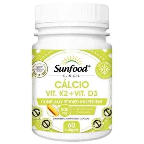 Cálcio Vit. K2 + Vit. D3 - Sunfood