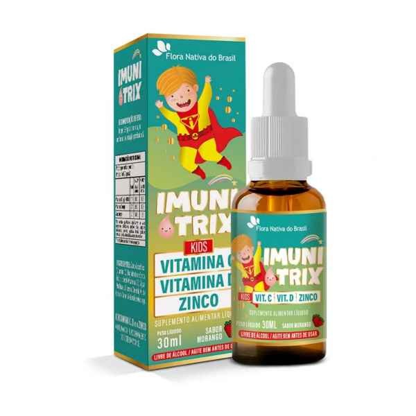 Imuni Trix Kids Vitamina C + D + Zinco Flora Nativa do Brasil