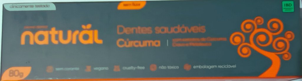 Creme dental cúrcuma, cravo e melaleuca - Natural 