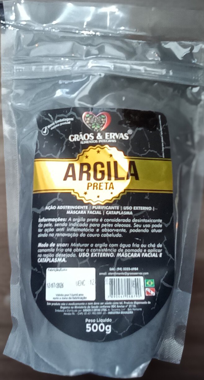 Argila Preta - Grãos&Ervas