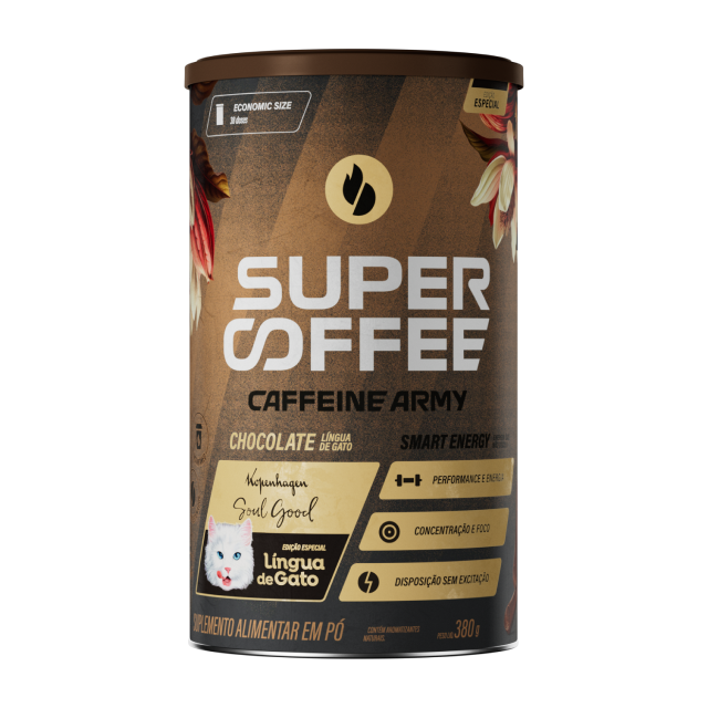 Supercoffee sabor Chocolate Língua de Gato
