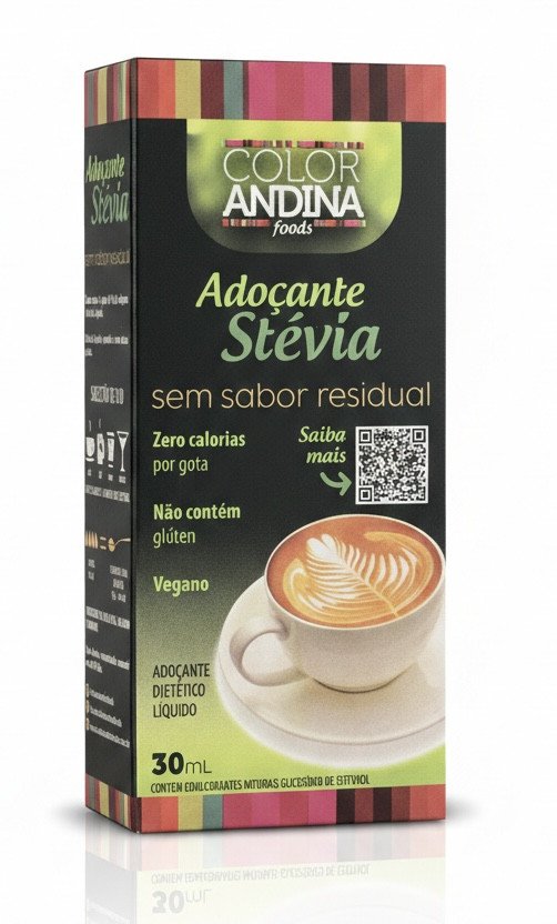 Adoçante Natural Stévia Gotas - Color Andina