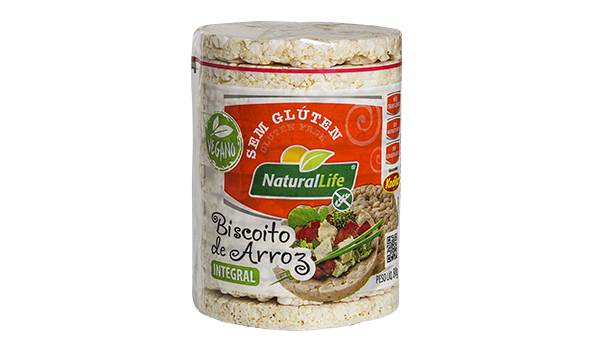 Biscoito de Arroz Integral 80g - NaturalLife 