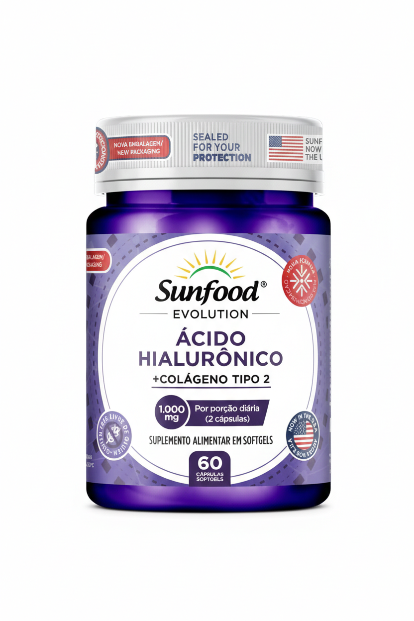 Ácido Hialurônico + Colágeno Tipo 2 - Sunfood