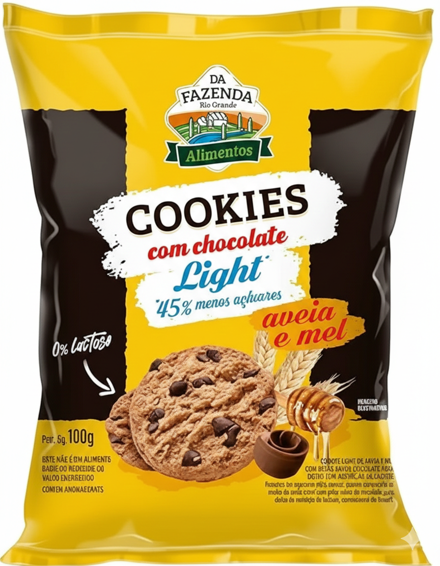 Cookies com Chocolate light - Da Fazenda 