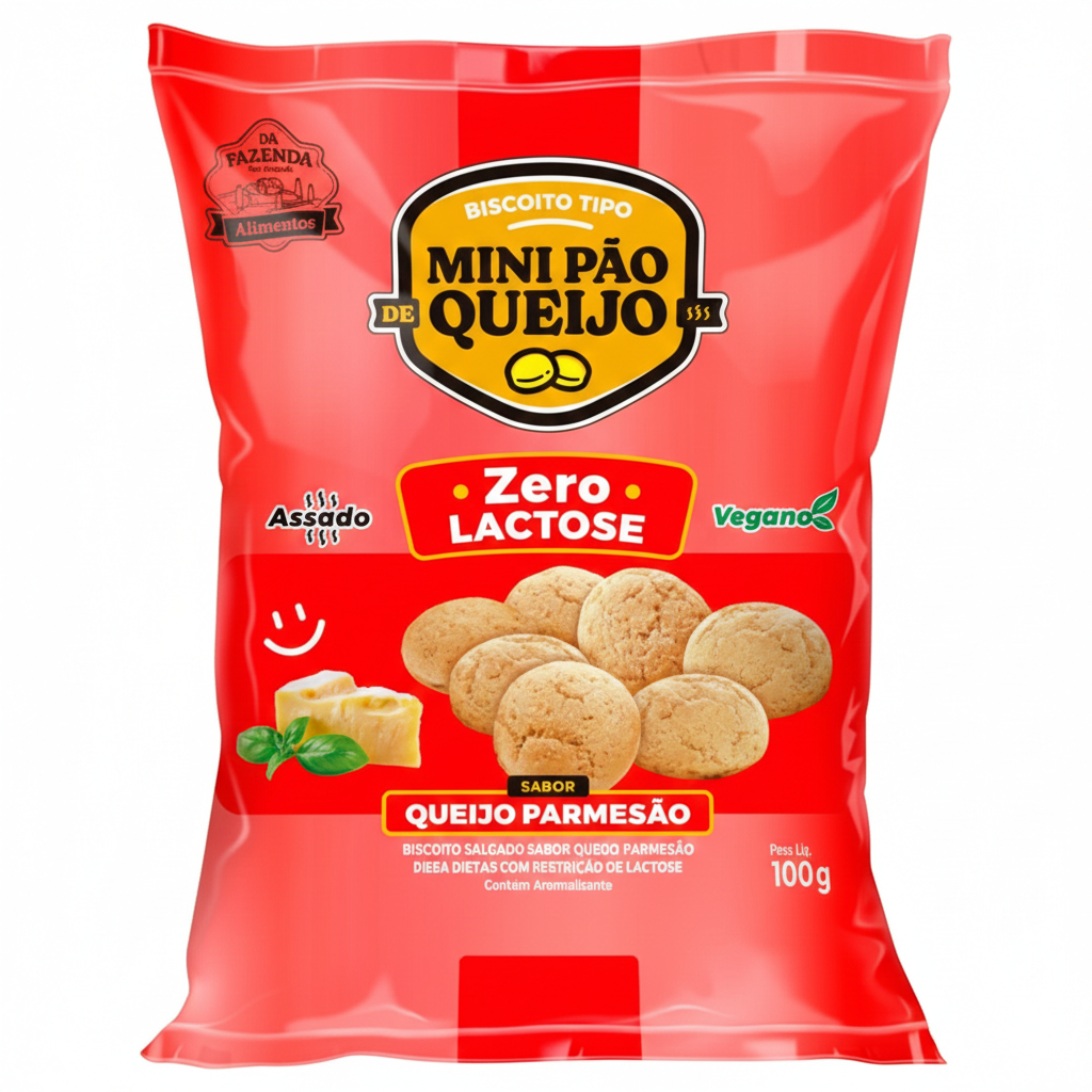 Mini Pão de Queijo zero lactose - Da Fazenda 