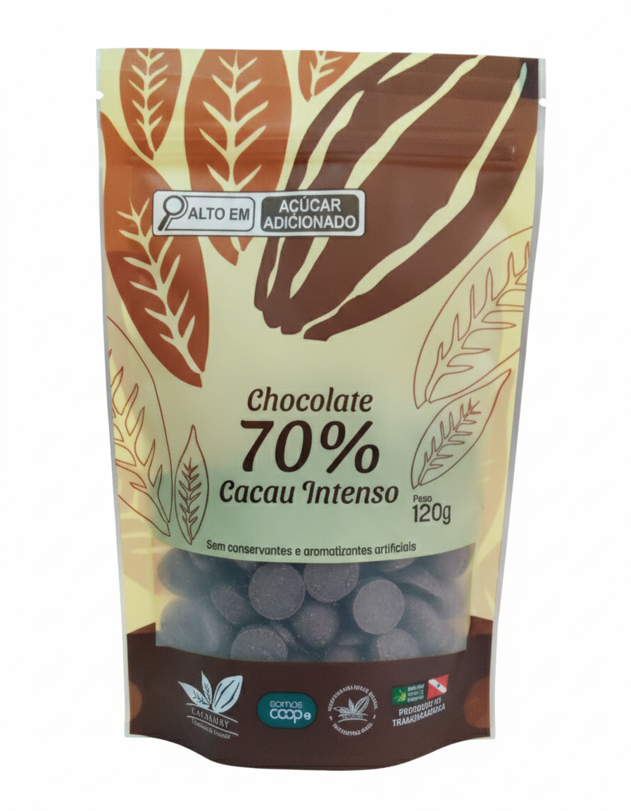 Chocolate 70% em gotas - CacauWay