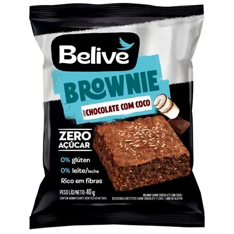 Brownie Chocolate com Coco Zero - Belive