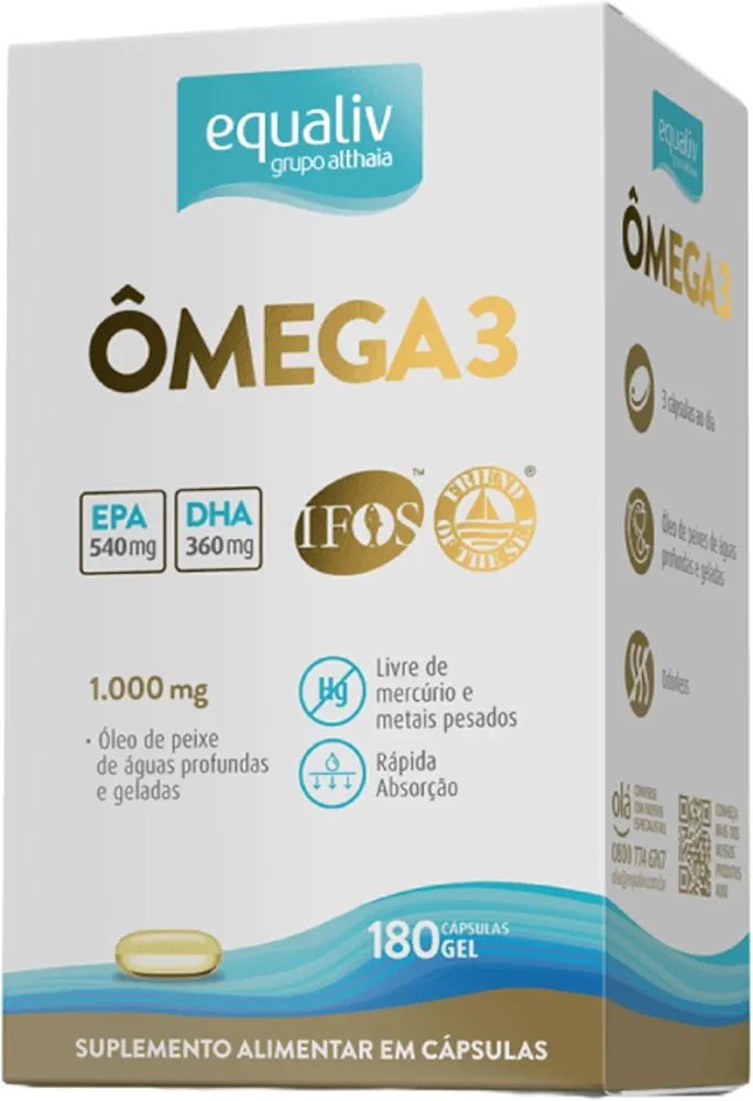 Ômega 3 EPA 540mg DHA 360mg - Equaliv