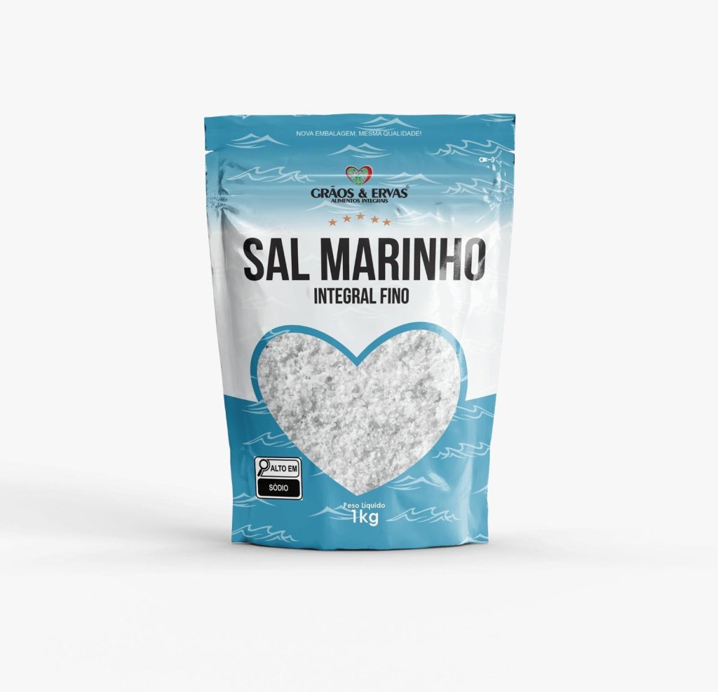 Sal Marinho Fino Integral - Grãos&Ervas 