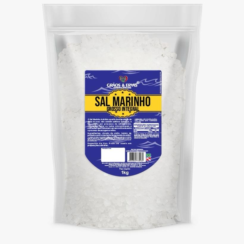 Sal Marinho Grosso Integral - Grãos & Ervas 