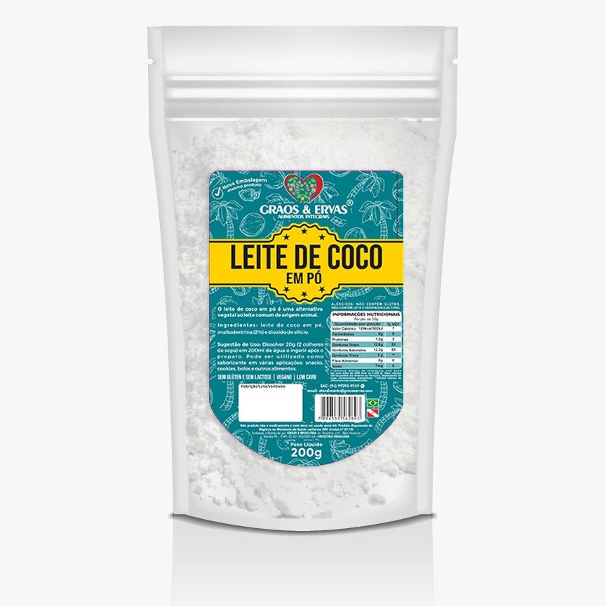 Leite de Coco em Pó - Grãos&Ervas