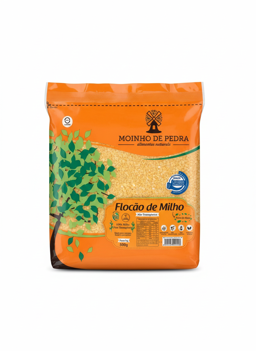 Flocão de Milho Não Transgênico - Moinho de Pedra 