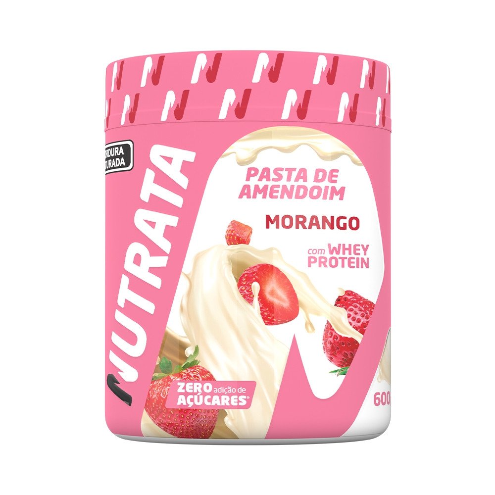 Pasta de Amendoim com Whey Protein - Nutrata 
