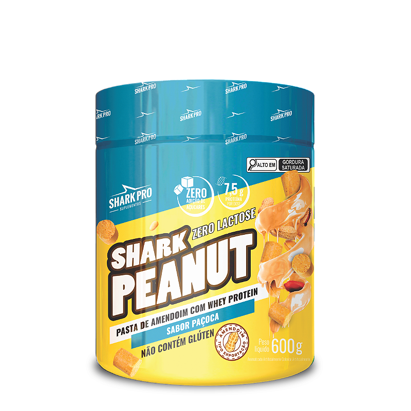 Pasta de Amendoim com Whey Protein - Shark Pro 