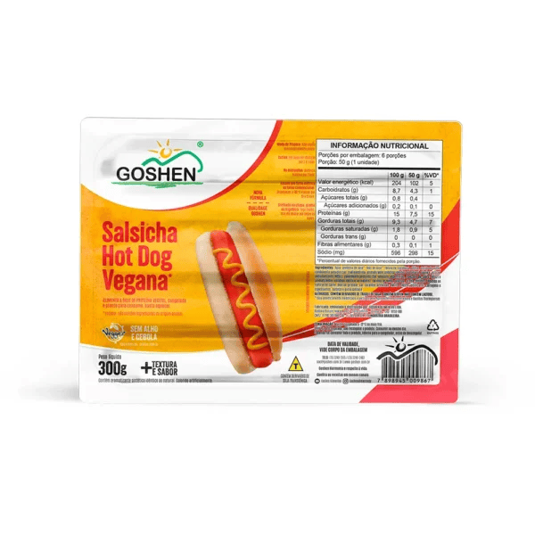 Salsicha de Soja Hot Dog - Goshen