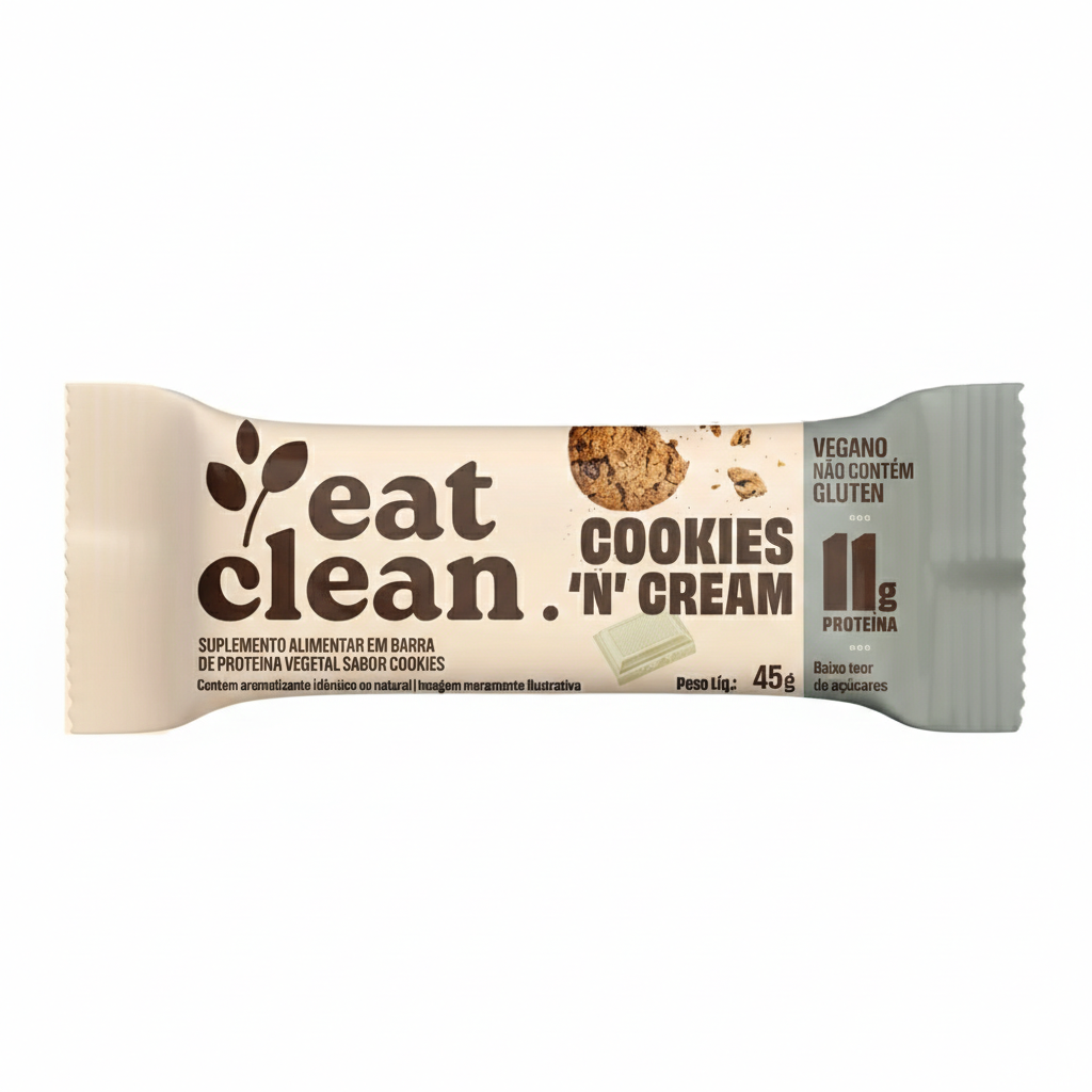 Barrinha Vegana de Cookies Cream - Eat Clean 