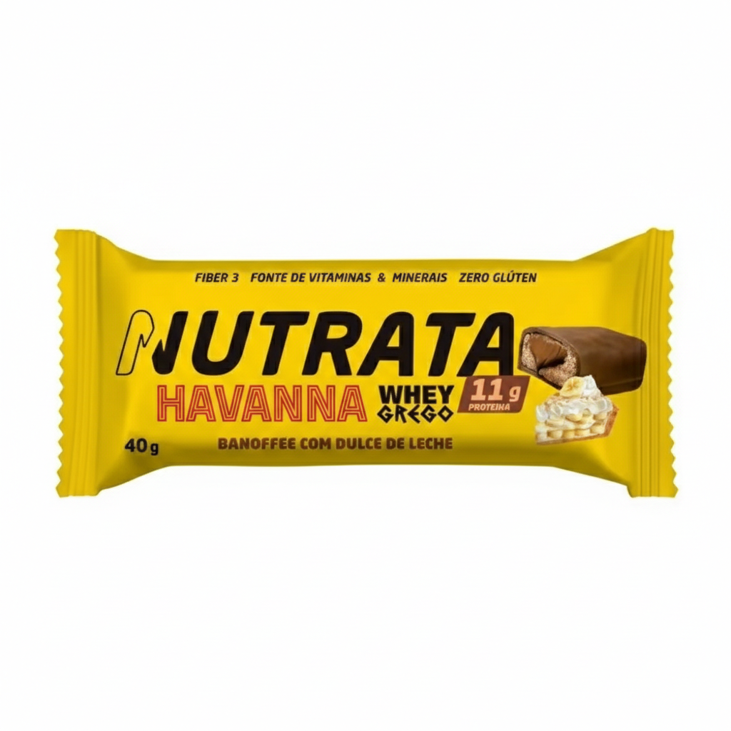 Barrinha doce de leite com banoffee - Nutrata 