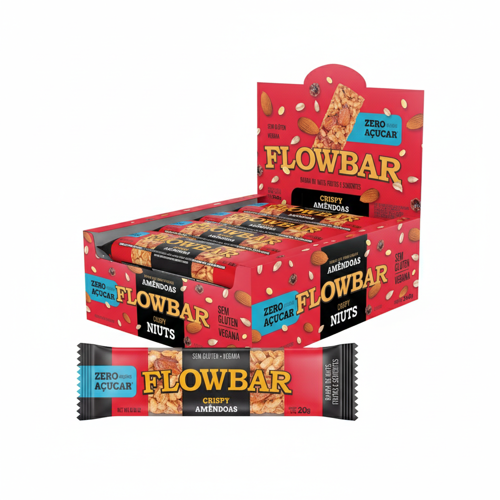 Barrinha Crispy Amêndoas- Flowbar 