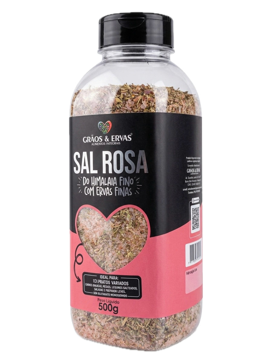 Sal Rosa do Himalaia Fino com Ervas Finas -G&E