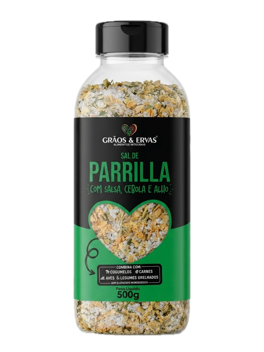 Sal De Parrilha com Salsa, Cebola e Alho
