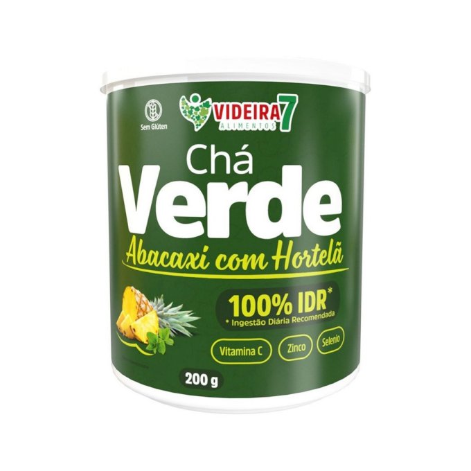 Chá Verde Abacaxi com hortelã
